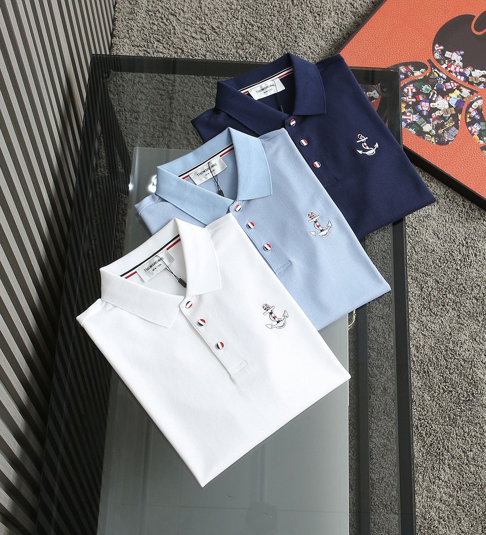 THOM BROWNE || Classic Tricolor Polo Shirt - FASHION MYST 