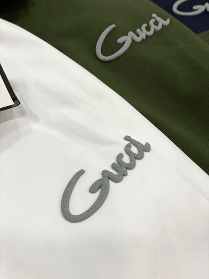 GUCCI || Lycra Slim Fit T-Shirt with Embroidery Detailing Logo - FASHION MYST 