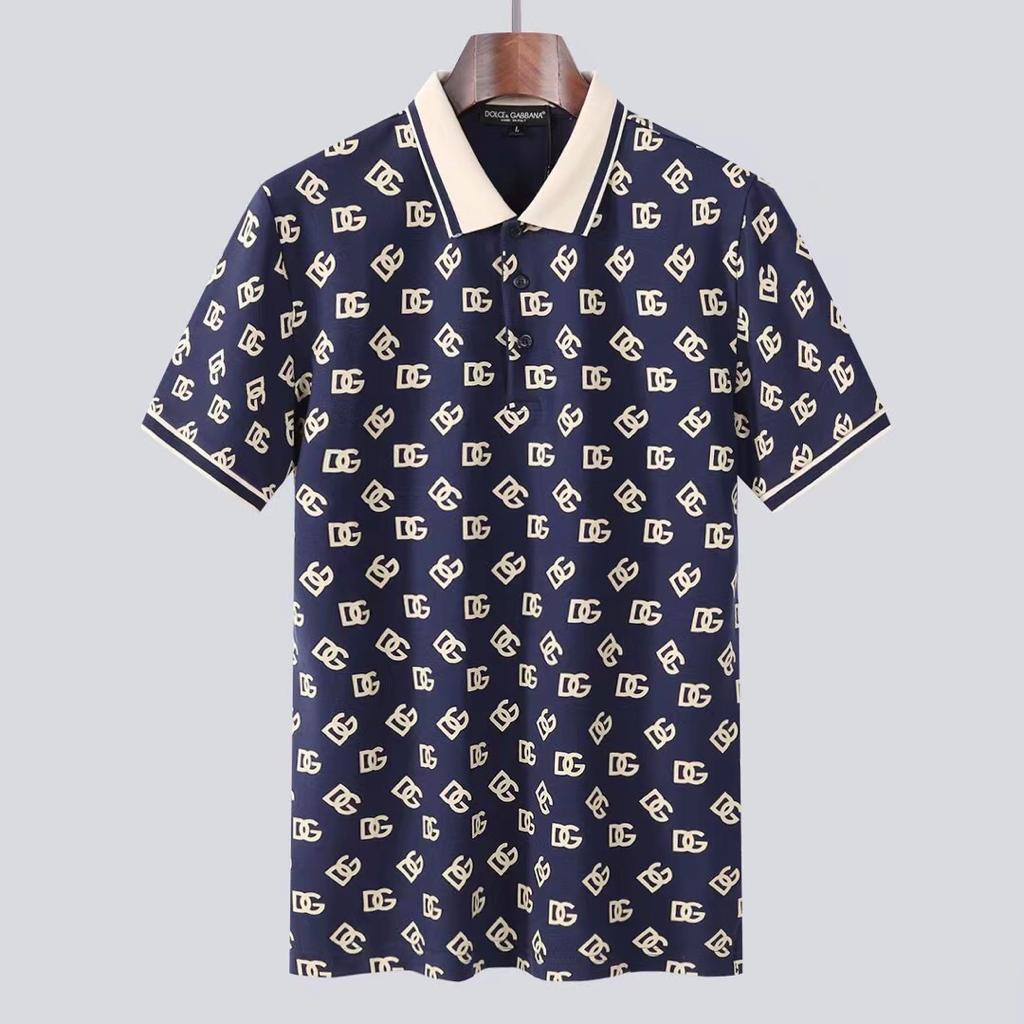 DOLCE GABBANA || DG Supreme Logo Printed Polo T-Shirt - FASHION MYST 