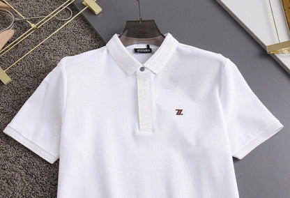 ZEGNA || Z Logo Polo T-Shirt With Contrast Tipping For Men - FASHION MYST 