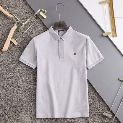 ZEGNA || Z Logo Polo T-Shirt With Contrast Tipping For Men - FASHION MYST 