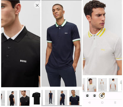 HUGO BOSS || Slim Fit Polo T-Shirt With Logo Applique - FASHION MYST 