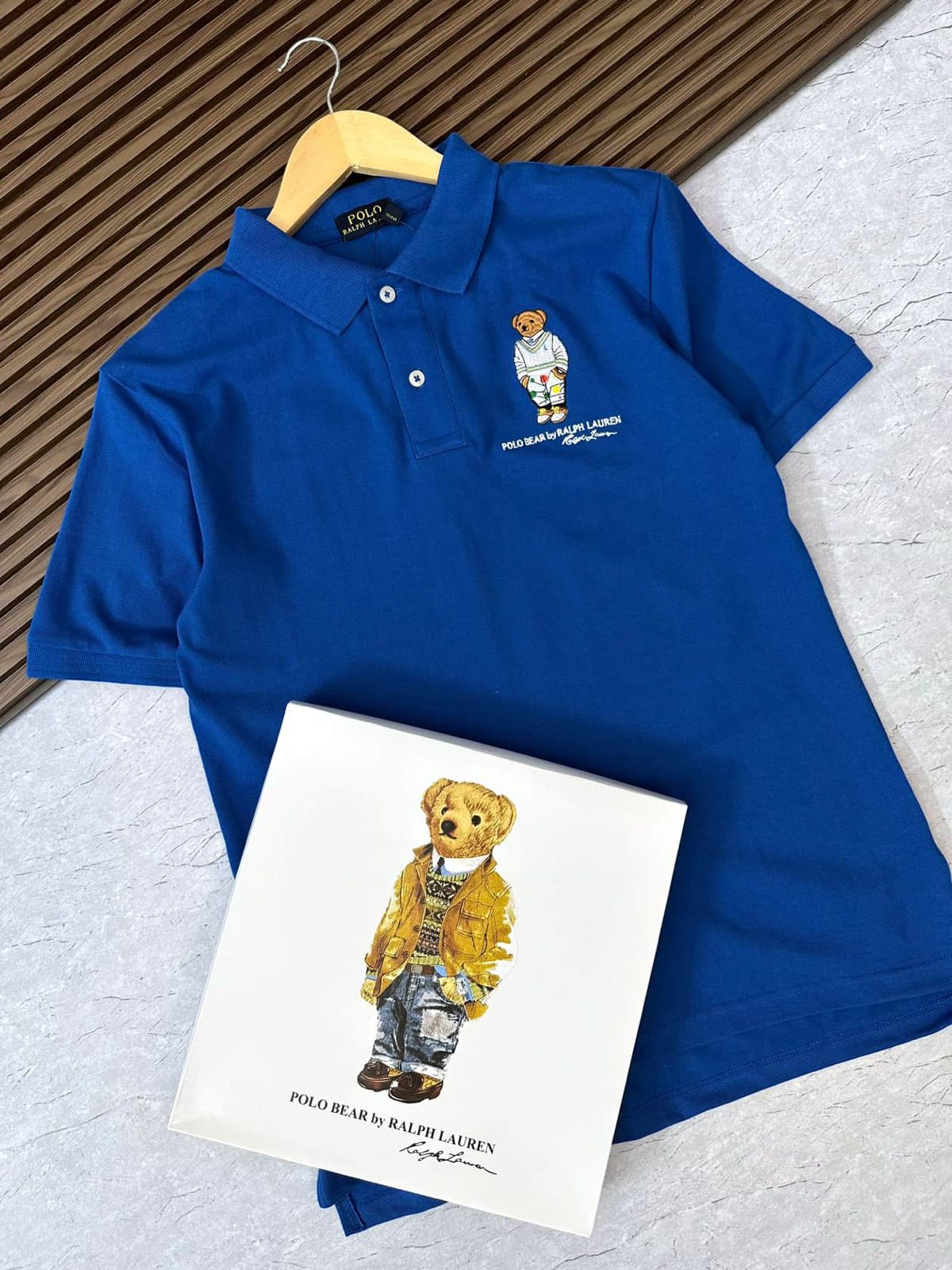 POLO RALPH LAUREN || Mens Custom Slim Polo Bear Mesh Logo T-Shirt - FASHION MYST 