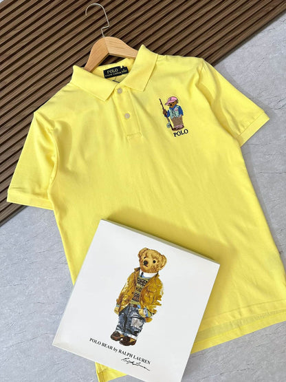 POLO RALPH LAUREN || Mens Custom Slim Polo Bear Mesh Logo T-Shirt - FASHION MYST 