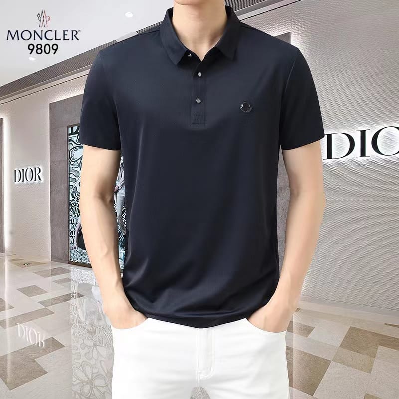 MONCLER || Stretch-Cotton Slim-Fit Polo T-Shirt With Logo Patch - FASHION MYST 