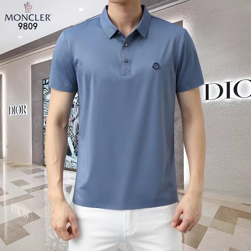 MONCLER || Stretch-Cotton Slim-Fit Polo T-Shirt With Logo Patch - FASHION MYST 