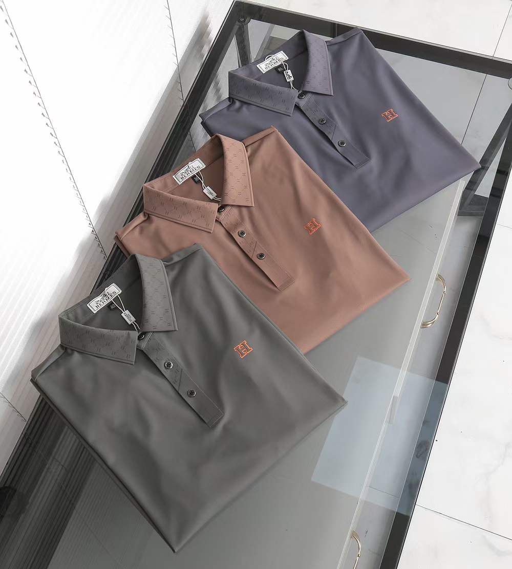 HERMES || Luxury H Logo Cotton Long Sleeve Polo T-Shirt - FASHION MYST 