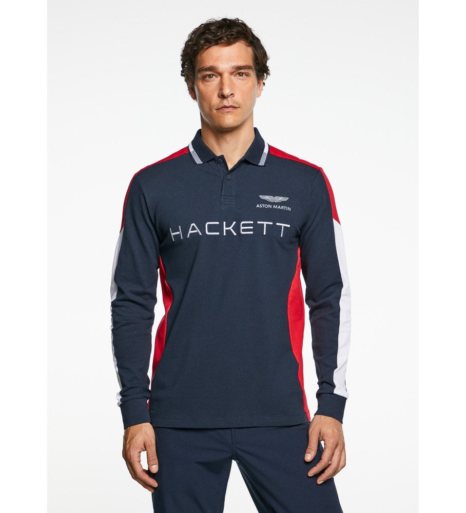 HACKETT || Premium Polo Amr Multi Long Sleeved T-Shirt - FASHION MYST 