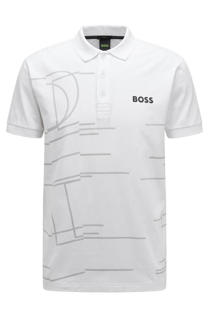 HUGO BOSS || Logo-Print Cotton Polo T-Shirt - FASHION MYST 