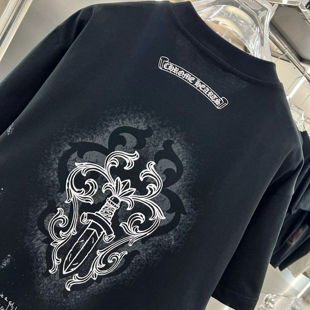 Chrome Hearts || Oversized Gradient T-Shirt Black - FASHION MYST 