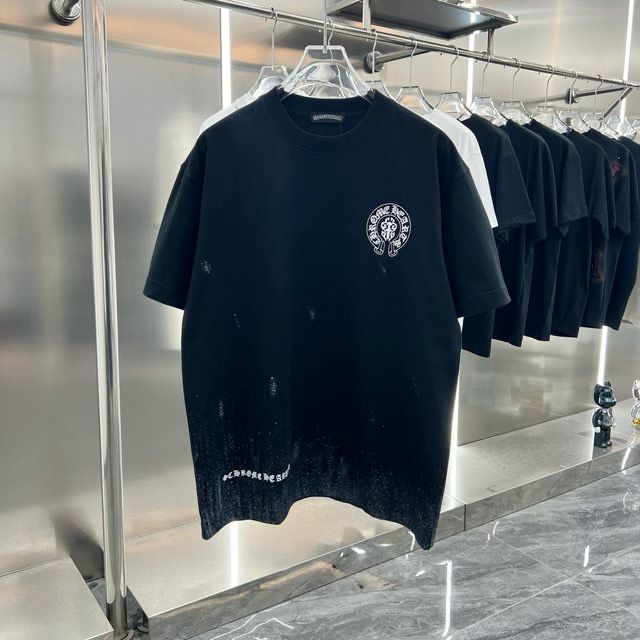 Chrome Hearts || Oversized Gradient T-Shirt Black - FASHION MYST 