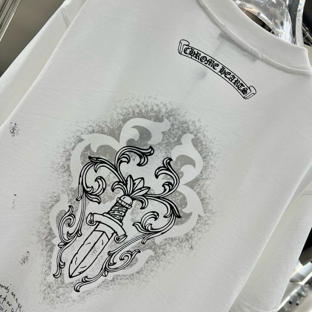 Chrome Hearts || Oversized Gradient T-Shirt White - FASHION MYST 