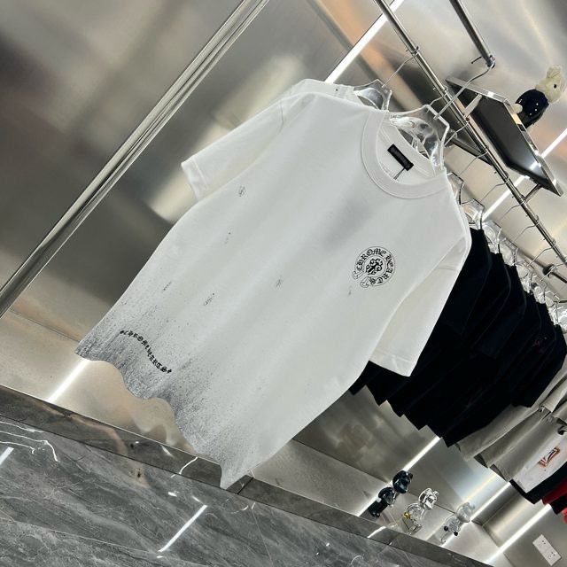 Chrome Hearts || Oversized Gradient T-Shirt White - FASHION MYST 