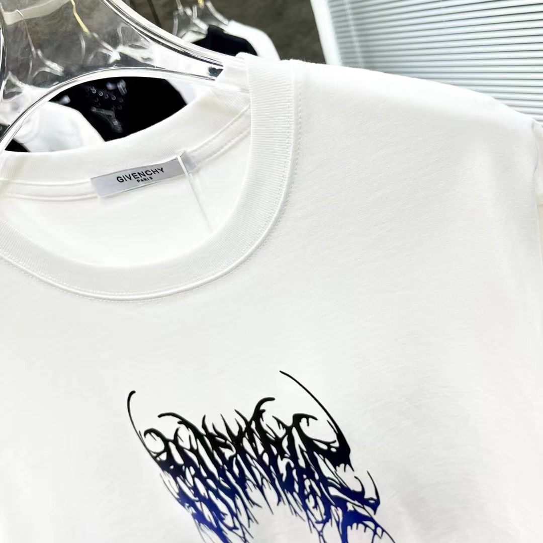 GIVENCHY || White T-Shirt Con Destroy Lonely Logo Limited Edition - FASHION MYST 