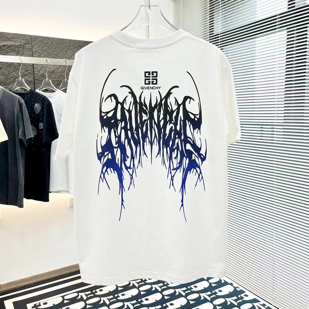 GIVENCHY || White T-Shirt Con Destroy Lonely Logo Limited Edition - FASHION MYST 