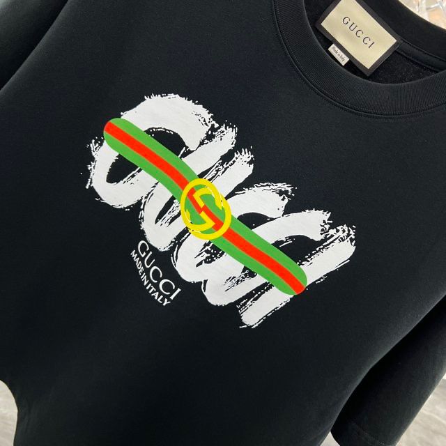 GUCCI || New Simple Letter Pattern Series Round-Neck Short Sleeves