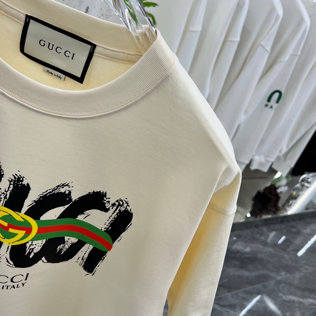 GUCCI || New Simple Letter Pattern Series Round-Neck Short Sleeves T-Shirt - FASHION MYST 