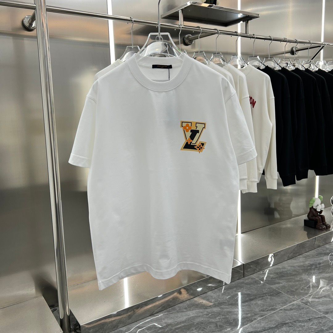 LOUIS VUITTON || White Drop Shoulder T-shirt - FASHION MYST 