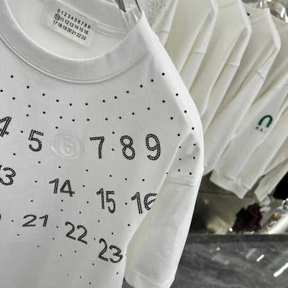 MAISON MARGIELA || Numeric Designer Pattern Drop Shoulder Tees For Men - FASHION MYST 