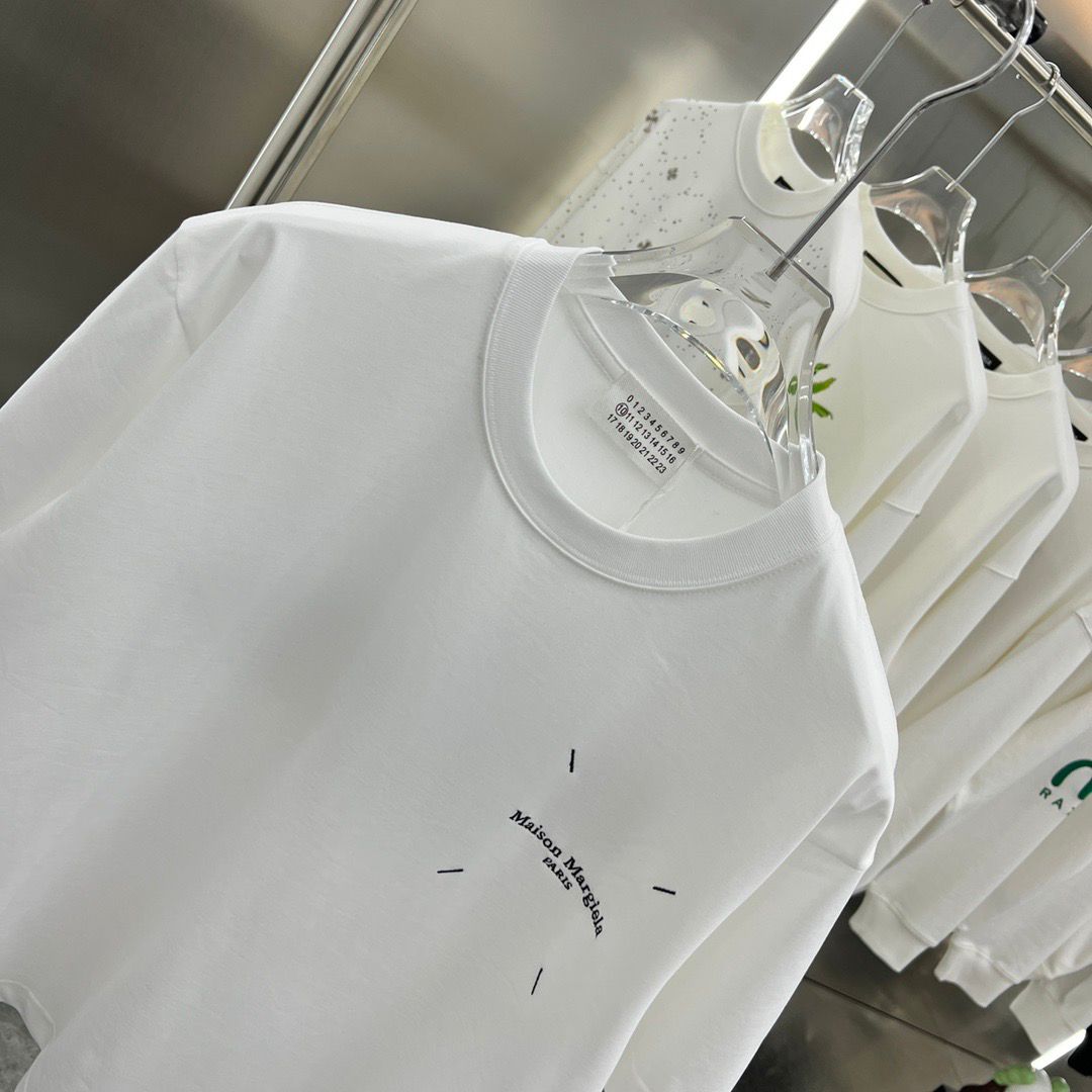 MAISON MARGIELA || White Drop Shoulder T-Shirt With Number Design
