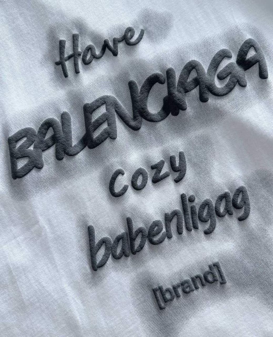 BALENCIAGA || Distressed Logo-Print Cotton-Jersey T-Shirt In White - FASHION MYST 