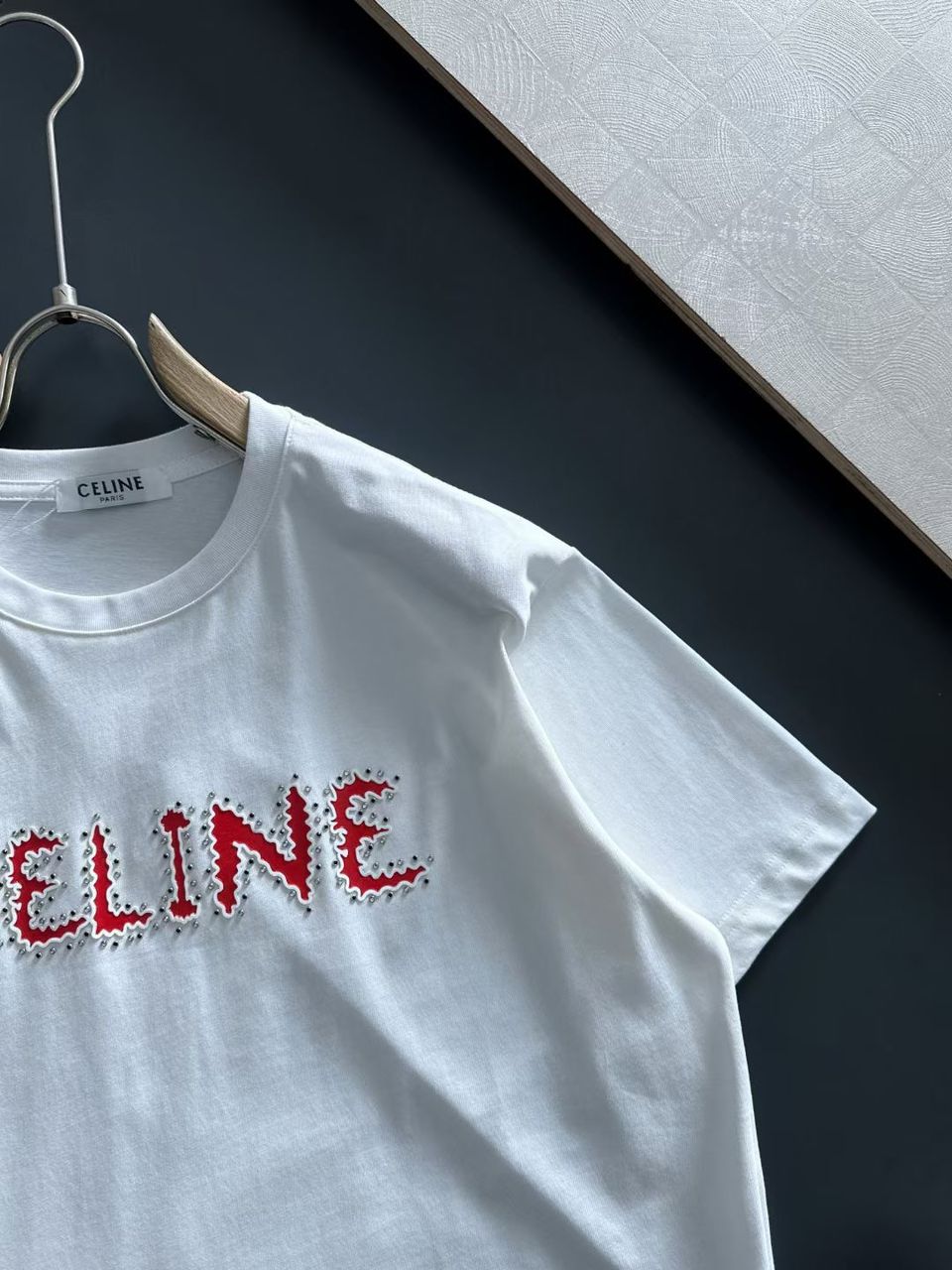 CELINE || Premium Celine Logo Drop Shoulder Tees For Men - FASHION MYST 