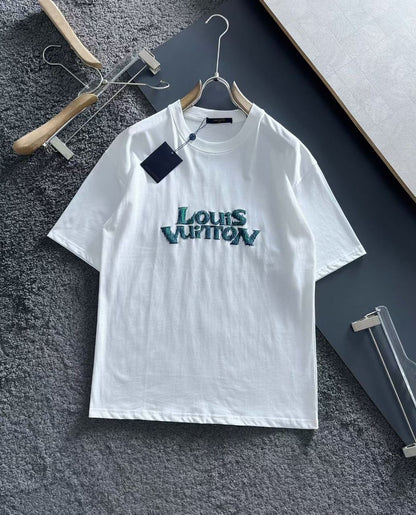 LOUIS VUITTON || Premium Printed Drop Down T-Shirt / White - FASHION MYST 