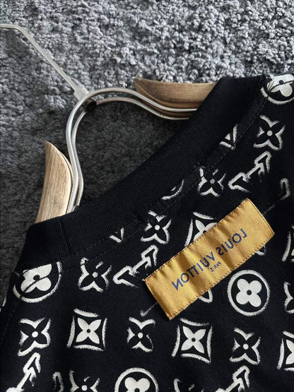 LOUIS VUITTON || LV Monogram Printed Drop Shoulder T-Shirt - FASHION MYST 