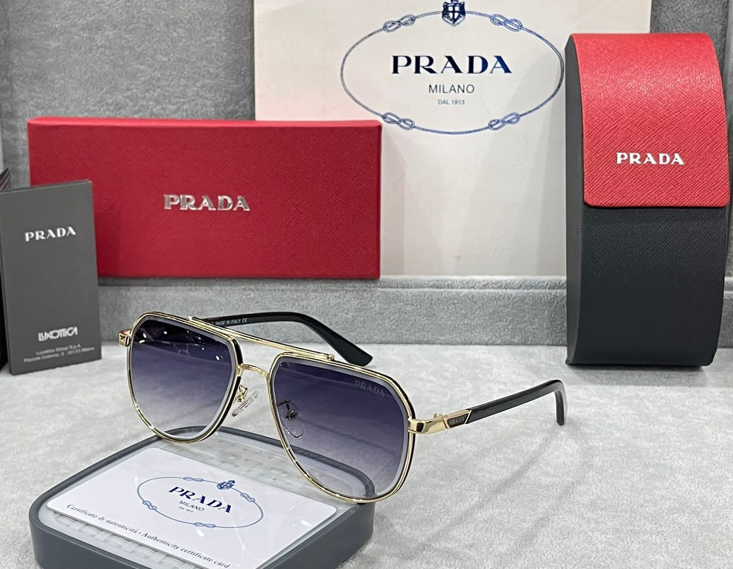 PRADA || Premium Luxury Aviators 202 - FASHION MYST 