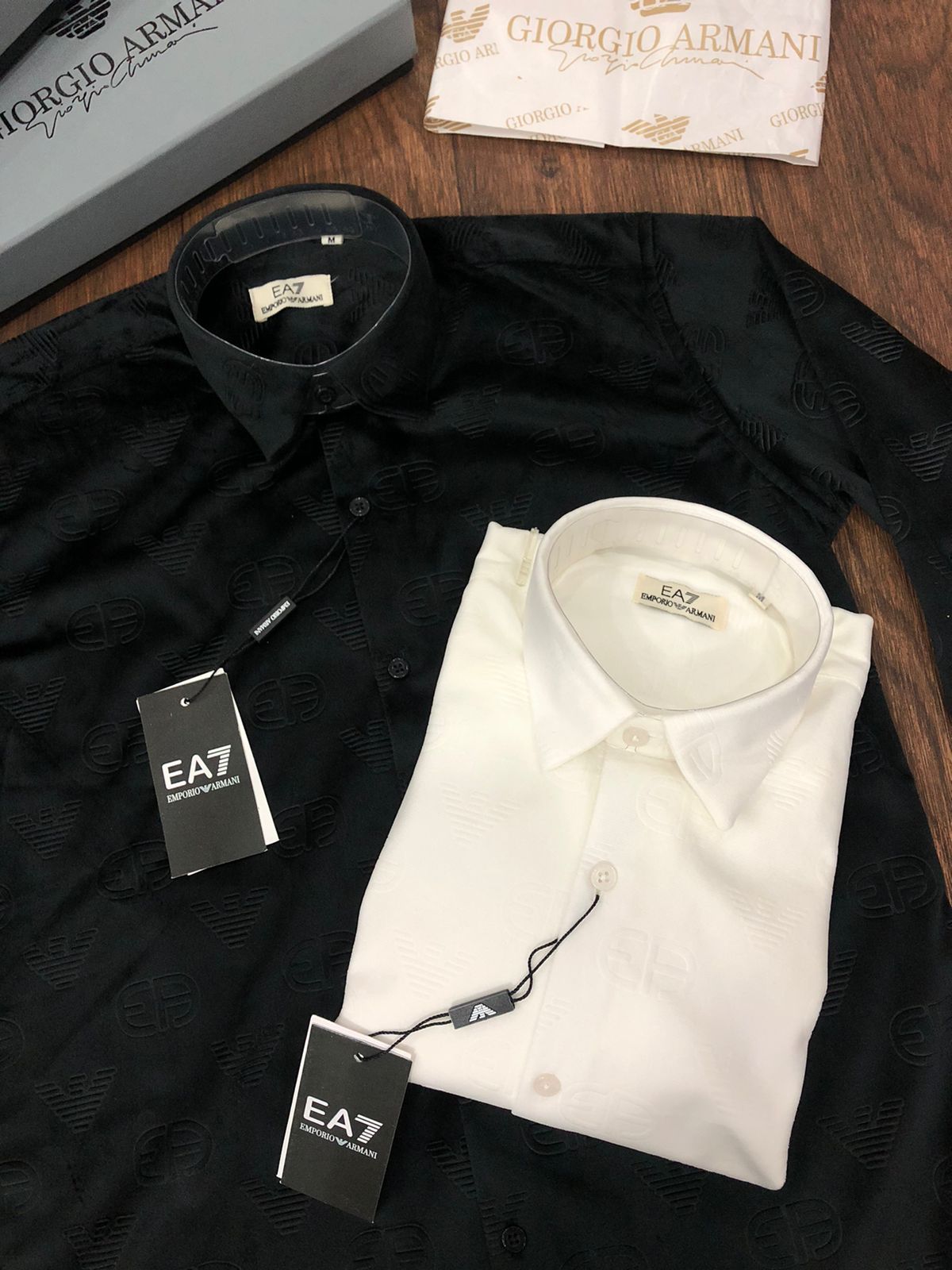 High End Quality Self Emboosed Valvet Flocking Fabric Shirts - FASHION MYST 