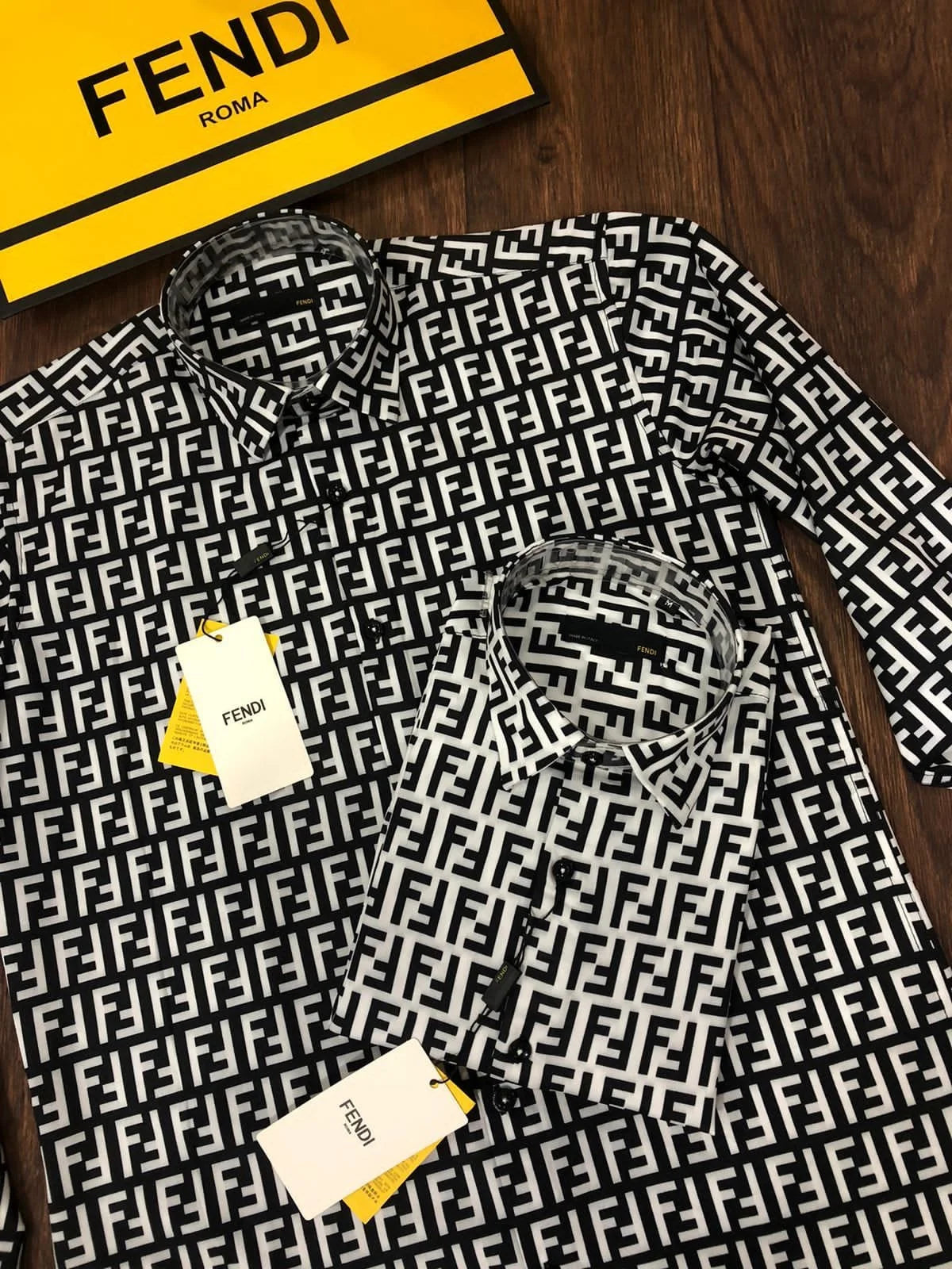 FENDI || Zucca FF Logo Monogram Silk Shirt - FASHION MYST 