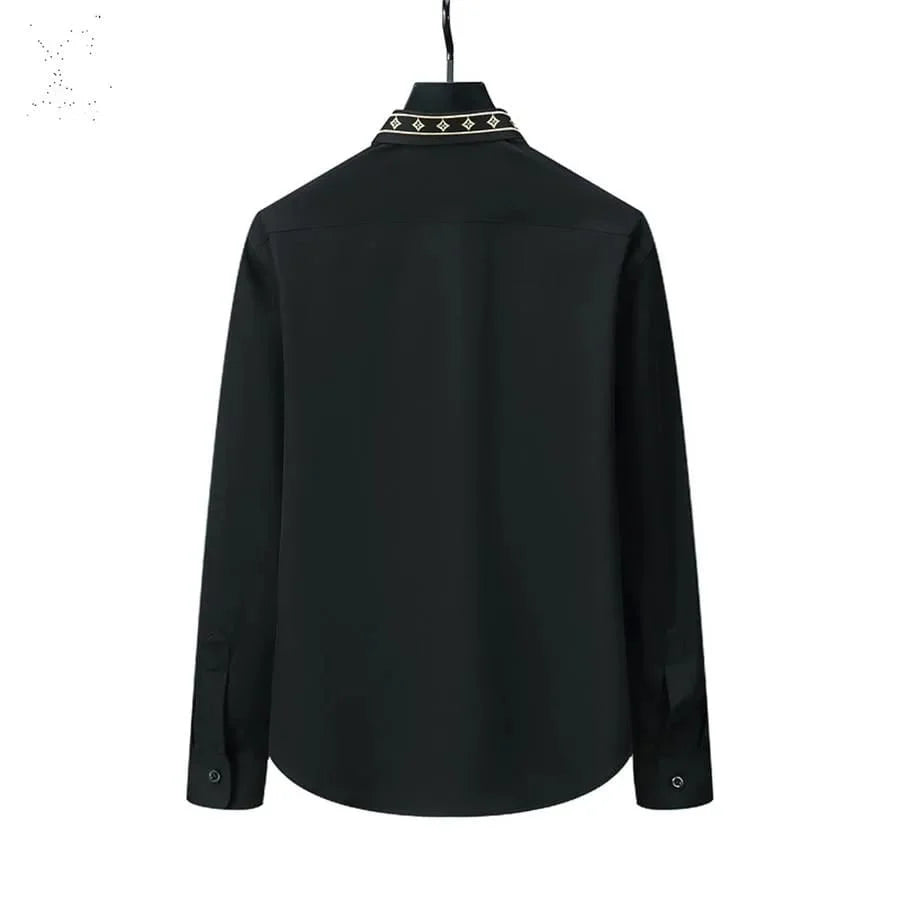 LOUIS VUITTON || High-End Letter-Printed Shirt Men's Fashion Long-Sleeved Shirt - FASHION MYST 