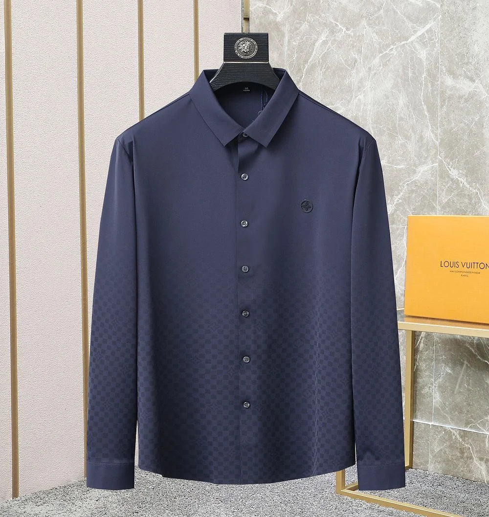 mens louis vuitton dress shirt Buy-Louis Vuitton Men's Lycra Monogram Printed Shirt – FASHION MYST