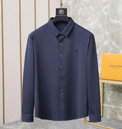 LOUIS VUITTON || MEN'S LYCRA MONOGRAM PRINTED SHIRT - FASHION MYST 