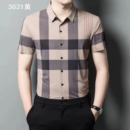 Luxury Fully Strechable Short Sleeves Shirt - FASHION MYST 