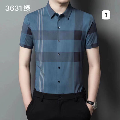 Luxury Fully Strechable Short Sleeves Shirt - FASHION MYST 