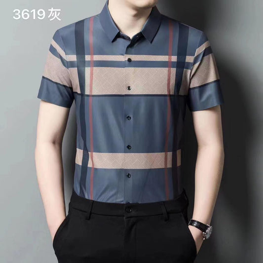 Luxury Fully Strechable Short Sleeves Shirt - FASHION MYST 