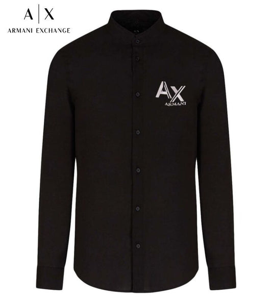 ARM*NI EXCH*NGE || LUXURY A/X ICON LOGO REGULAR FIT SHIRT - FASHION MYST 