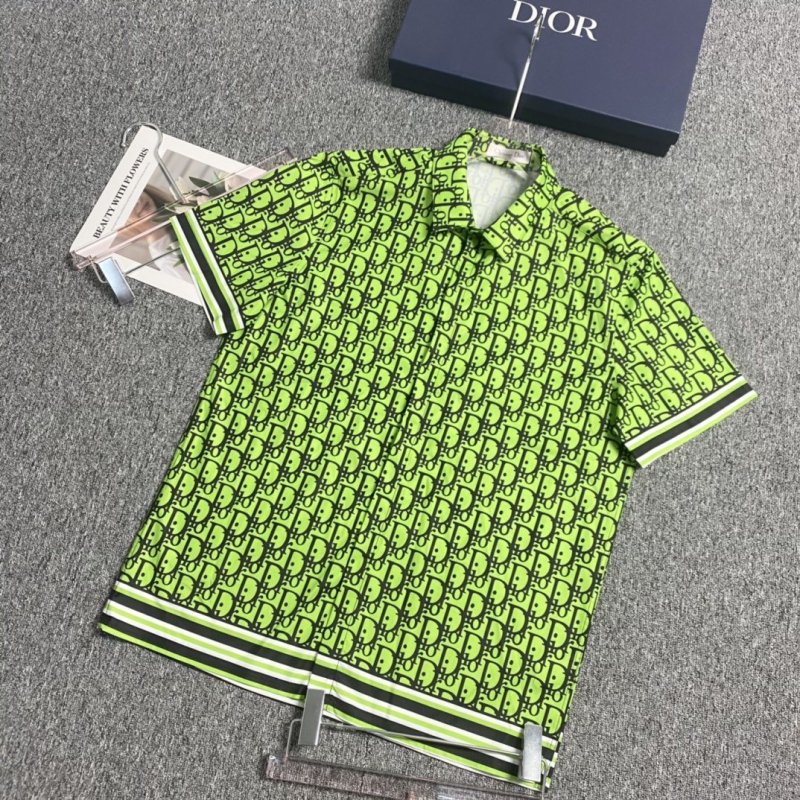 Luxury X Cactus Jack Green Oblique Pixel Short-Sleeved Shirt - FASHION MYST 