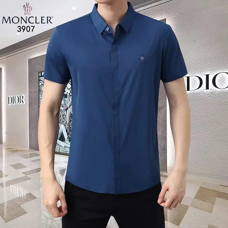 MONCLER || SHORT SLEEVE TAPERED SHIRT FOR MEN - FASHION MYST 