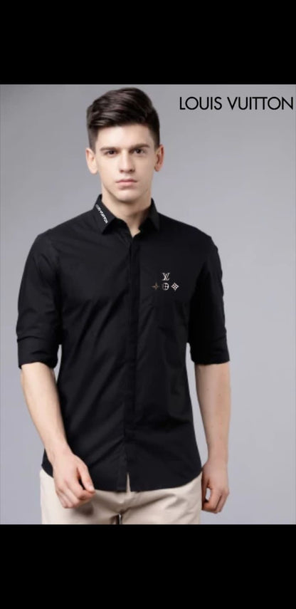 Monogram Print Full Sleeve Shirts For Men - FASHION MYST 