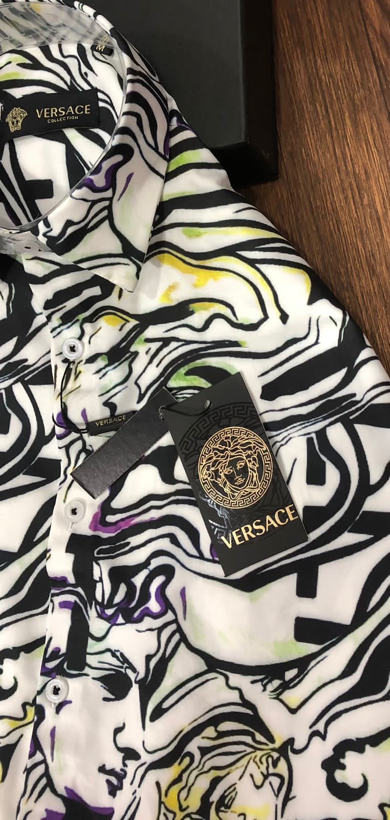 VERSACE || All-Over Abstract Print Shirt - FASHION MYST 