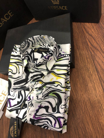 VERSACE || All-Over Abstract Print Shirt - FASHION MYST 