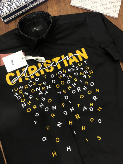 CHRISTIAN DIOR || Luxury Shattered Alphabet Logo Print Shirt - FASHION MYST 