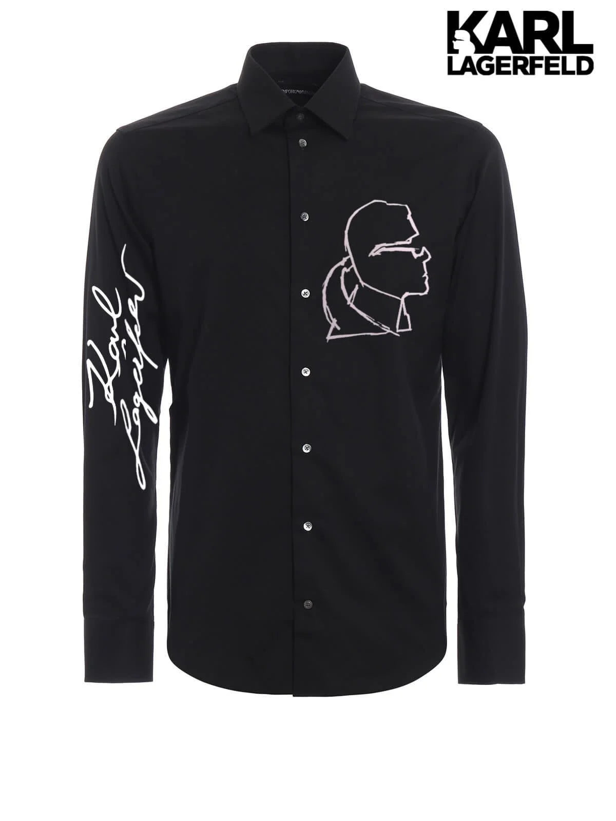 KARL LAGERFELD || Signature Logo Cotton Shirt For Men - FASHION MYST 