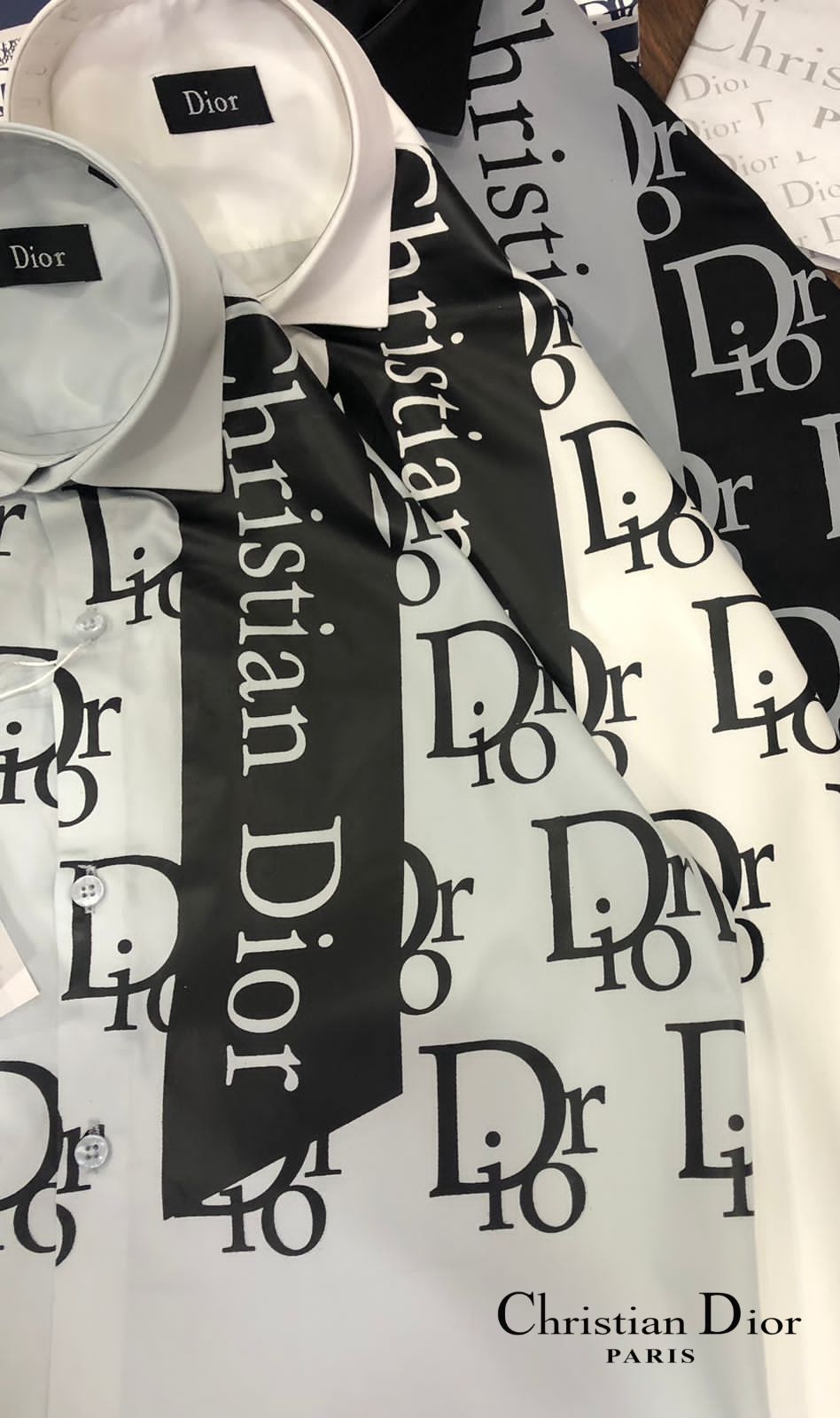 CHRISTIAN DIOR || Black Dior Monogram Printed Full Sleeve Shirt - FASHION MYST 