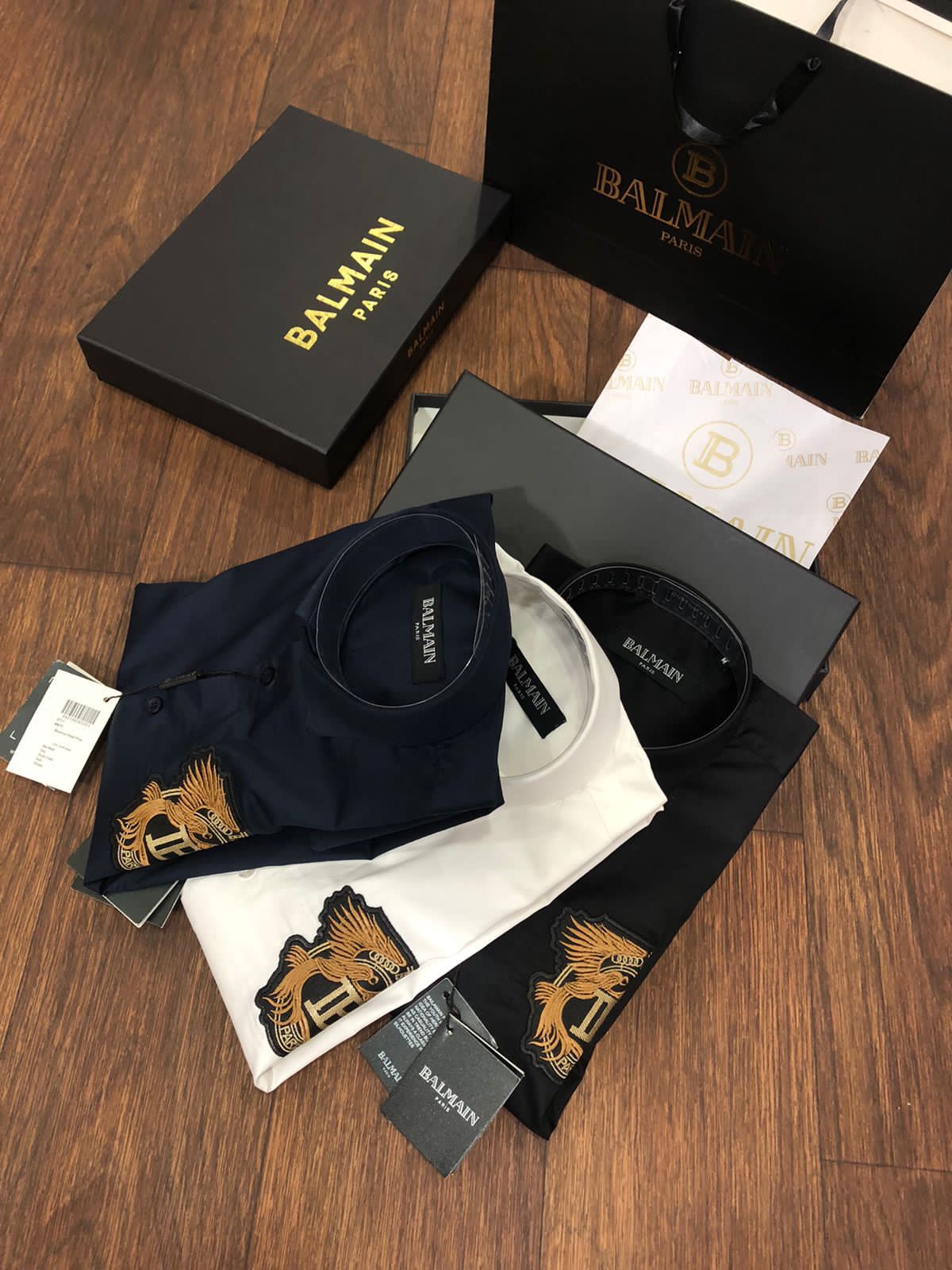 BALMAIN || B Embroidered Logo Shirt For Men - FASHION MYST 