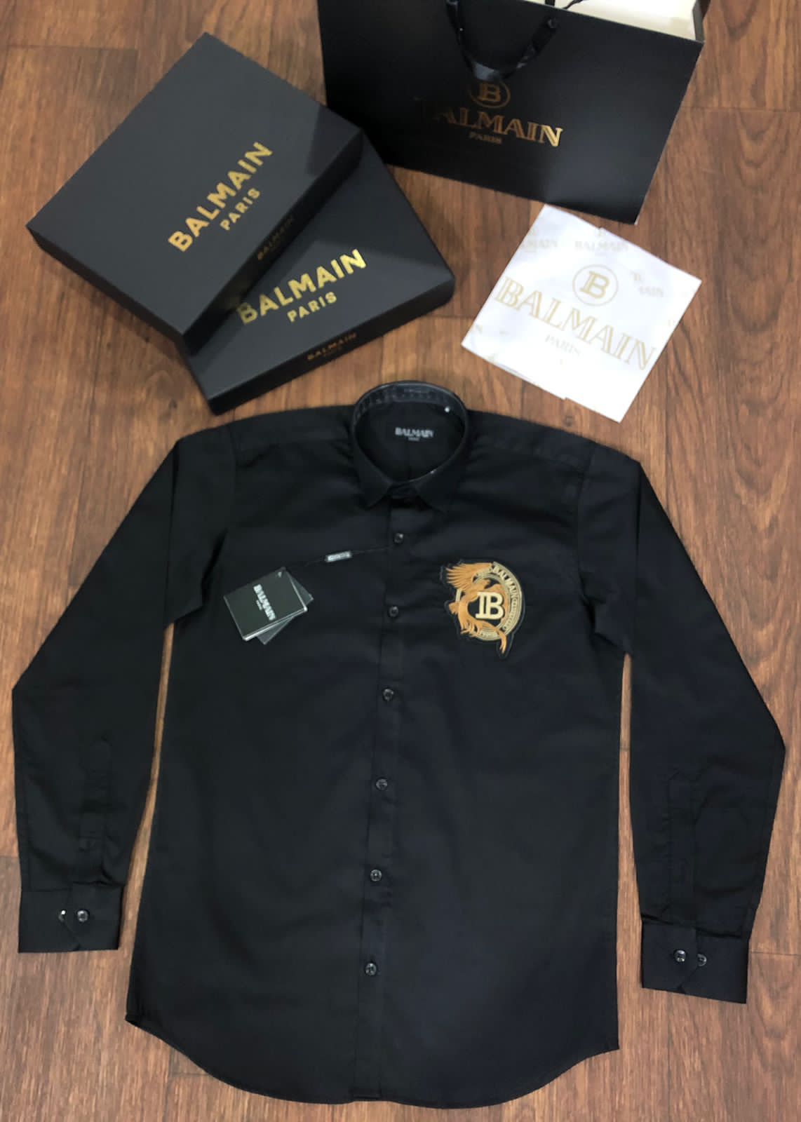 BALMAIN || B Embroidered Logo Shirt For Men - FASHION MYST 