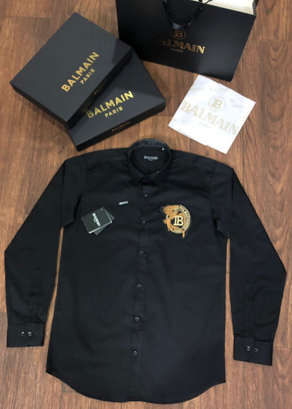 BALMAIN || B Embroidered Logo Shirt For Men - FASHION MYST 