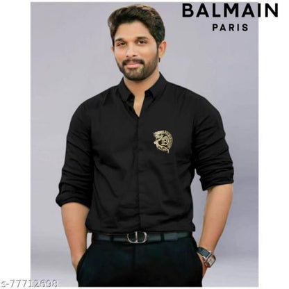 BALMAIN || B Embroidered Logo Shirt For Men - FASHION MYST 